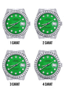 New Style | Hidden Clasp | Rolex Datejust Watch | 36Mm | Green Dial | Jubilee Band