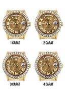 Rolex Day-Date | Presidential | 18K Yellow Gold | Diamond Bezel | Diamond Roman Chocolate Dial