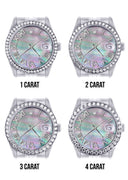 New Style | Hidden Clasp | Diamond Rolex Datejust  Watch | 36Mm | Dark Mother Of Pearl Dial | Roman Numeral | Jubilee Band