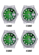 New Style | Hidden Clasp | Diamond Rolex Datejust Watch | 36Mm | Green Diamond Mother Of Pearl Dial | Jubilee Band