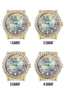 Rolex Day-Date | Presidential | 18K Yellow Gold | Diamond Bezel | Dark Mother of Pearl Diamond Dial