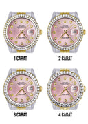 New Style | Hidden Clasp | Gold Rolex Datejust Watch | 36Mm | Pink Dial | Jubilee Band