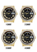 Rolex Day-Date | Presidential | 18K Yellow Gold | Diamond Bezel | Black Diamond Roman Dial