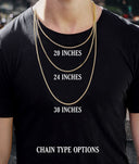 White Gold Plated Rope Chain & Ankh Pendant | Appx. 10 Grams