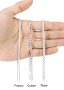 14K White Gold Diamond Cross Necklace | 2.88 Carats