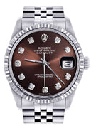 Womens Rolex Datejust Watch 16200  | 36Mm | Chocolate Dial | Fluted Bezel | Jubilee Band