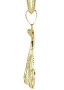 10K Yellow Gold Franco Chain & Gold Cobra Pendant | Appx. 21.7 Grams