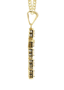 10K Yellow Gold Franco Chain & Cz Gold Cross 3 Necklace | Appx. 14.7 Grams