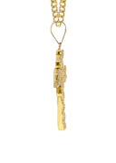10K Yellow Gold Franco Chain & Cz Gold Cross 4 Necklace | Appx. 14.7 Grams