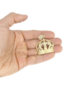 10K Yellow Gold Franco Chain & Gold Crown Pendant | Appx. 20.2 Grams