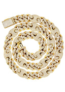 Diamond Gucci Puff Cuban Chain ( 18 MM )