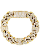 Diamond Puff Gucci Miami Cuban Link Bracelet ( 18 MM )
