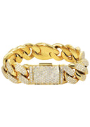 Diamond Puff Gucci Miami Cuban Link Bracelet ( 18 MM )