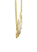 14K Ladies Two Tone Name Plate Necklace | Appx. 6.9 Grams