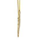 Ladies Diamond Cut with Diamond Name Plate Necklace | Appx. 7.8 Grams