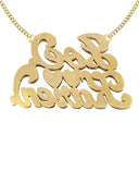 Ladies Couple Names Name Plate Necklace | Appx. 12 Grams