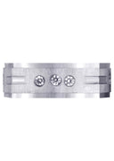 Diamond Mens Wedding Band | 0.36 Carats | Cross Satin Finish (Tyson)