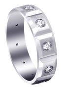 Diamond Mens Wedding Band | 0.5 Carats | Satin Finish (Tobias)