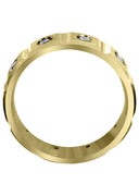 Yellow Gold Diamond Mens Wedding Band | 0.5 Carats | Satin Finish (Tobias)