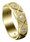 Yellow Gold Classic Diamond Mens Wedding Band | 0.4 Carats (Cristian)