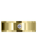 Yellow Gold Classic Diamond Mens Wedding Band | 0.07 Carats (Cash)
