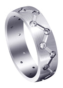Diamond Mens Wedding Band | 0.54 Carats | Satin Finish (Dominick)