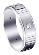 Diamond Mens Wedding Band | 0.15 Carats | Satin Finish (Marshall)