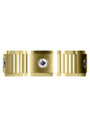 Yellow Gold Diamond Mens Wedding Band | 0.15 Carats | Satin Finish (Marshall)