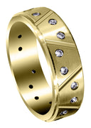 Yellow Gold Classic Diamond Mens Wedding Band | 0.4 Carats (Conner)