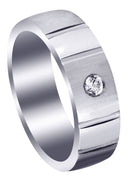 Contemporary Diamond Mens Wedding Band | 0.12 Carats (Dallas)