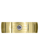 Yellow Gold Contemporary Diamond Mens Wedding Band | 0.12 Carats (Dallas)