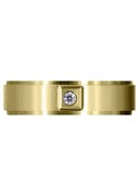 Yellow Gold Classic Diamond Mens Wedding Band | 0.05 Carats (Lukas)