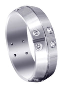 Diamond Mens Wedding Band | 0.48 Carats | Satin Finish (Joaquin)