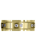 Yellow Gold Classic Diamond Mens Engagement Ring | 0.24 Carats (Chance)