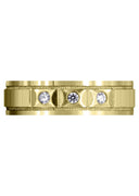 Yellow Gold Classic Diamond Mens Wedding Band | 0.09 Carats (Zander)