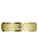 Yellow Gold Classic Diamond Mens Wedding Band | 0.07 Carats (Clayton)