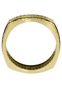 Yellow Gold Diamond Mens Wedding Band | 1.44 Carats | Satin Finish (Cruz)