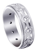 Diamond Mens Wedding Band | 0.3 Carats | Satin Finish (Ali)