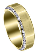 Yellow Gold Classic Diamond Mens Wedding Band | 2.1 Carats (Rylan)