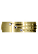 Yellow Gold Classic Diamond Mens Wedding Band | 0.12 Carats (Gunner)