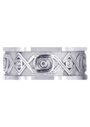 Unique Mens Wedding Band | 0.15 Carats | Sand Blast / High Polish Finish (Finley)