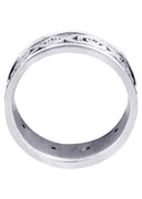 Unique Mens Wedding Band | 0.15 Carats | Sand Blast / High Polish Finish (Finley)
