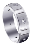 Diamond Mens Wedding Band | 0.3 Carats | Satin Finish (Gideon)