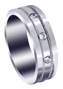 Classic Diamond Mens Wedding Band | 0.12 Carats (Emiliano)