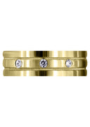 Yellow Gold Classic Diamond Mens Wedding Band | 0.12 Carats (Emiliano)