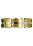 Yellow Gold Classic Diamond Mens Wedding Band | 0.4 Carats (Andres)