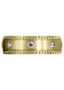 Yellow Gold Classic Diamond Mens Wedding Band | 0.4 Carats (Gage)