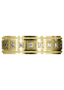 Yellow Gold Classic Diamond Mens Wedding Band | 0.4 Carats (River)