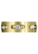 Yellow Gold Diamond Mens Engagement Ring | 0.6 Carats | Satin Finish (Dakota)