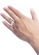 Diamond Mens Wedding Band | 0.16 Carats | Satin Finish (Quinn)